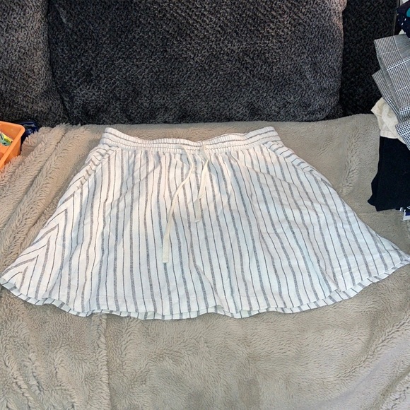 Lou & Grey Linen Drawstring Pocket Skirt, XS - Picture 1 of 6